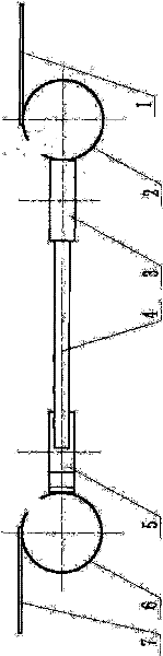 Double universal joint consisting flexible knuckles