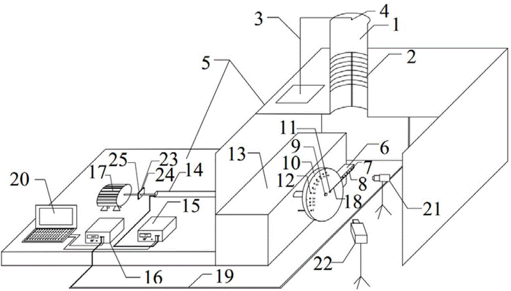 Experimental device for researching law of change in the motion and collision process of droplets