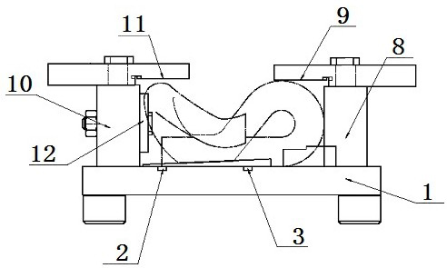 Single-toe elastic strip fast detecting tool and detecting method