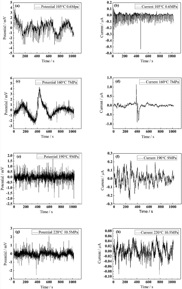 Sensor suitable for high-temperature high-pressure water environment electrochemical noise measurement of nuclear power environment