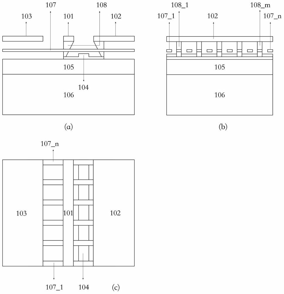 Electro-optical silicon-based modulator traveling wave electrode with suspended metal shielding wire