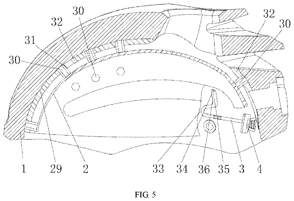 Safety helmet with rotary impact buffering function