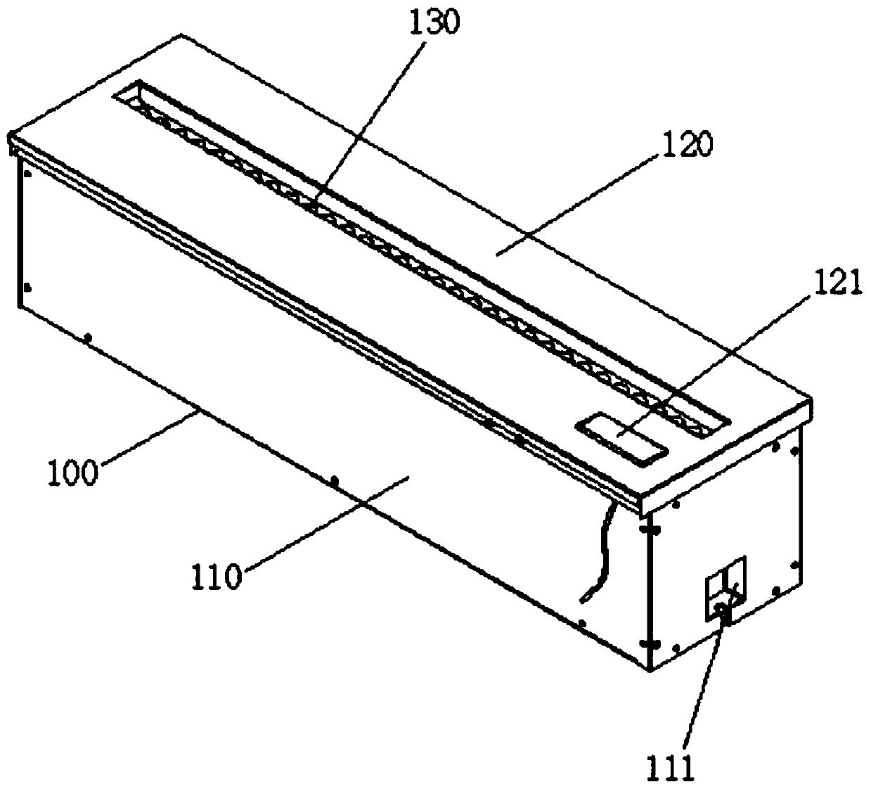 Simulated flame device of fireplace