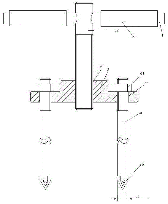 Main oil seal demounting tool provided with handle sleeve and used for remanufacturing of automatic transmission