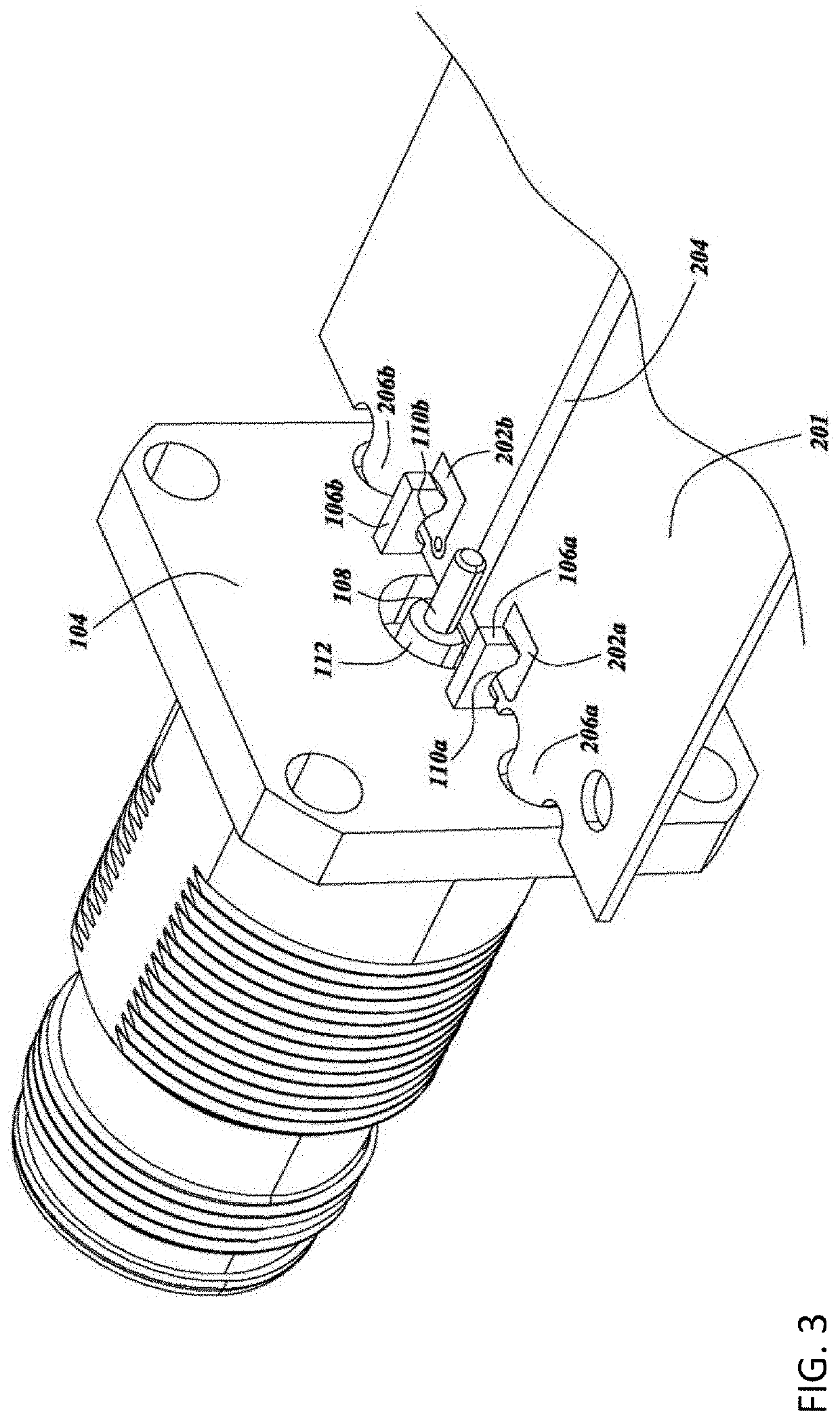 Radio frequency connectors, omni-directional WIFI antennas, omni-directional dual antennas for universal mobile telecommunications service, and related devices, systems, methods, and assemblies