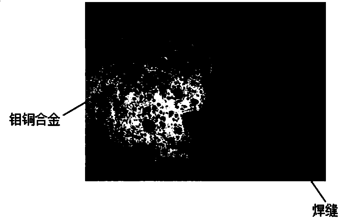 Filler wire argon tungsten-arc welding process for molybdenum-copper alloy and nickel-base superalloy