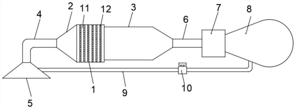 Convenient particle comburent collecting device