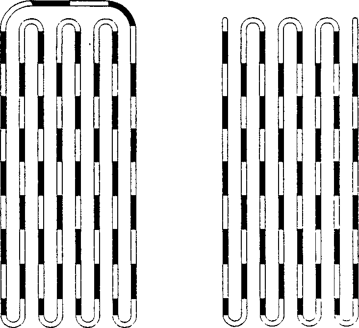 Heat transfer process for variable cross section intensive selfoscillatory flow heat pipe