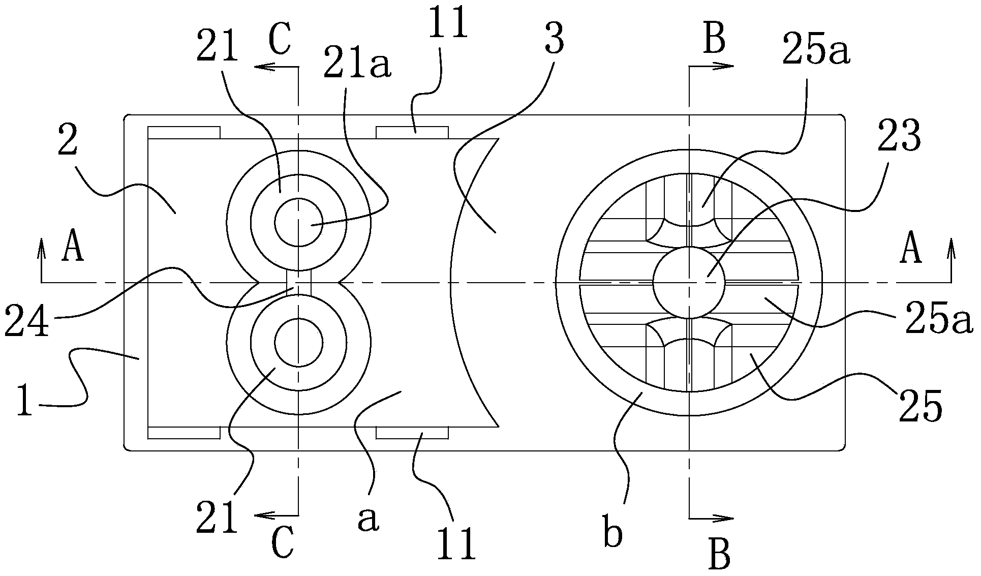 Lower seat of combined rotary shaft seat