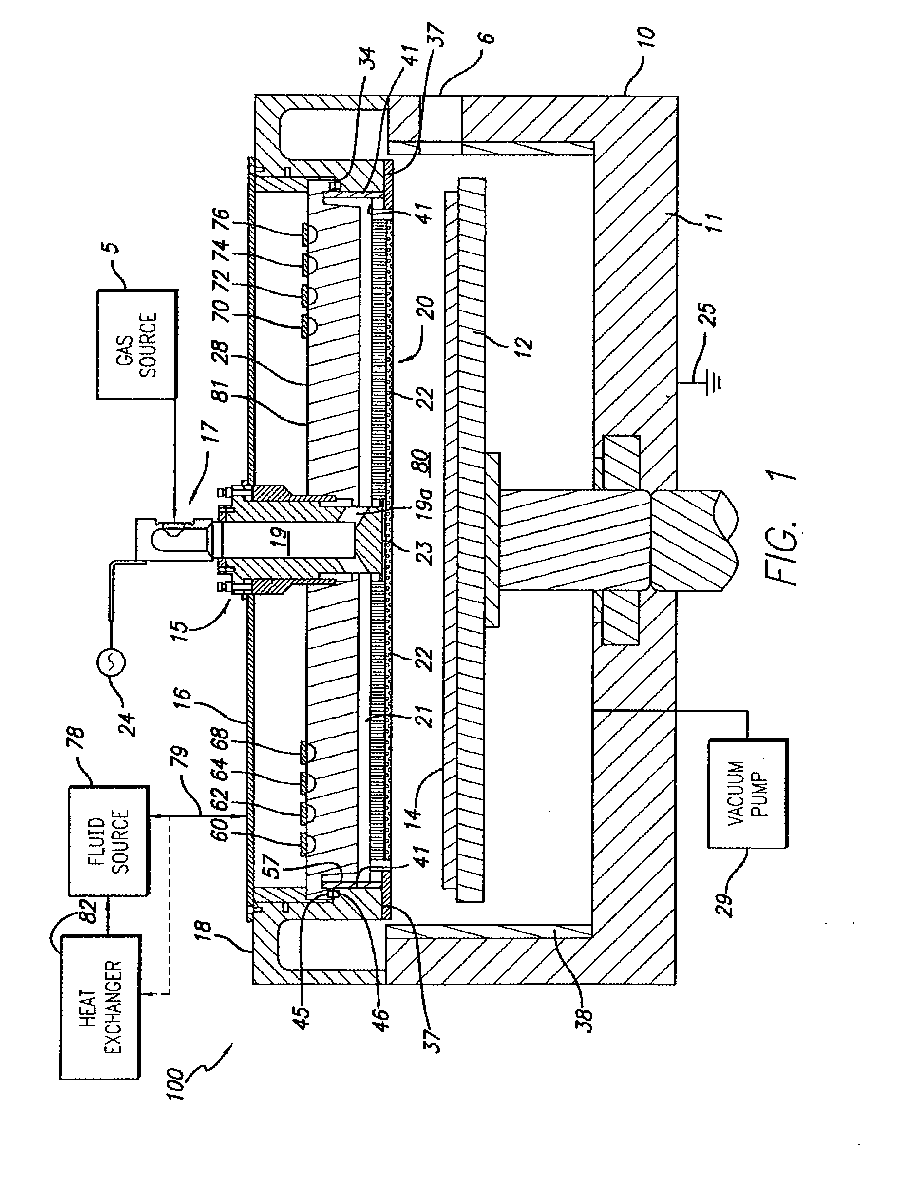 Pecvd process chamber with cooled backing plate