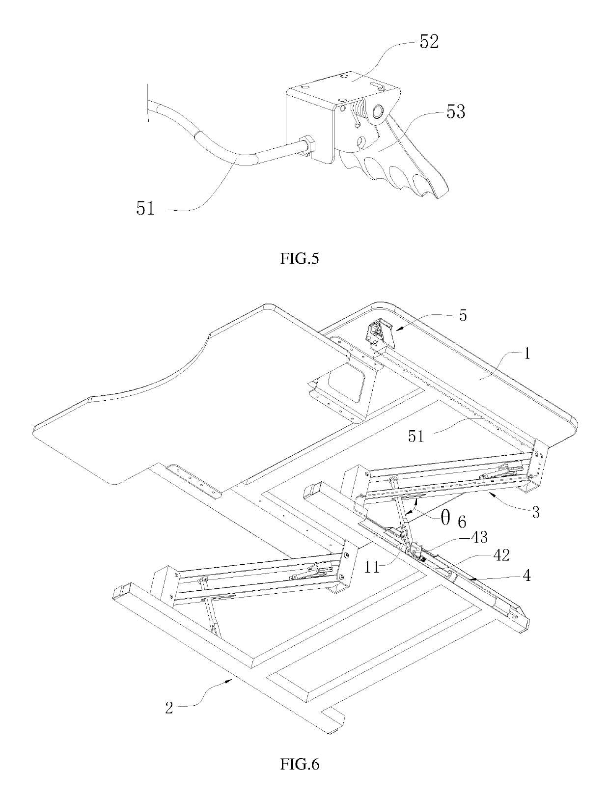 Height adjustment mechanism, platform and method