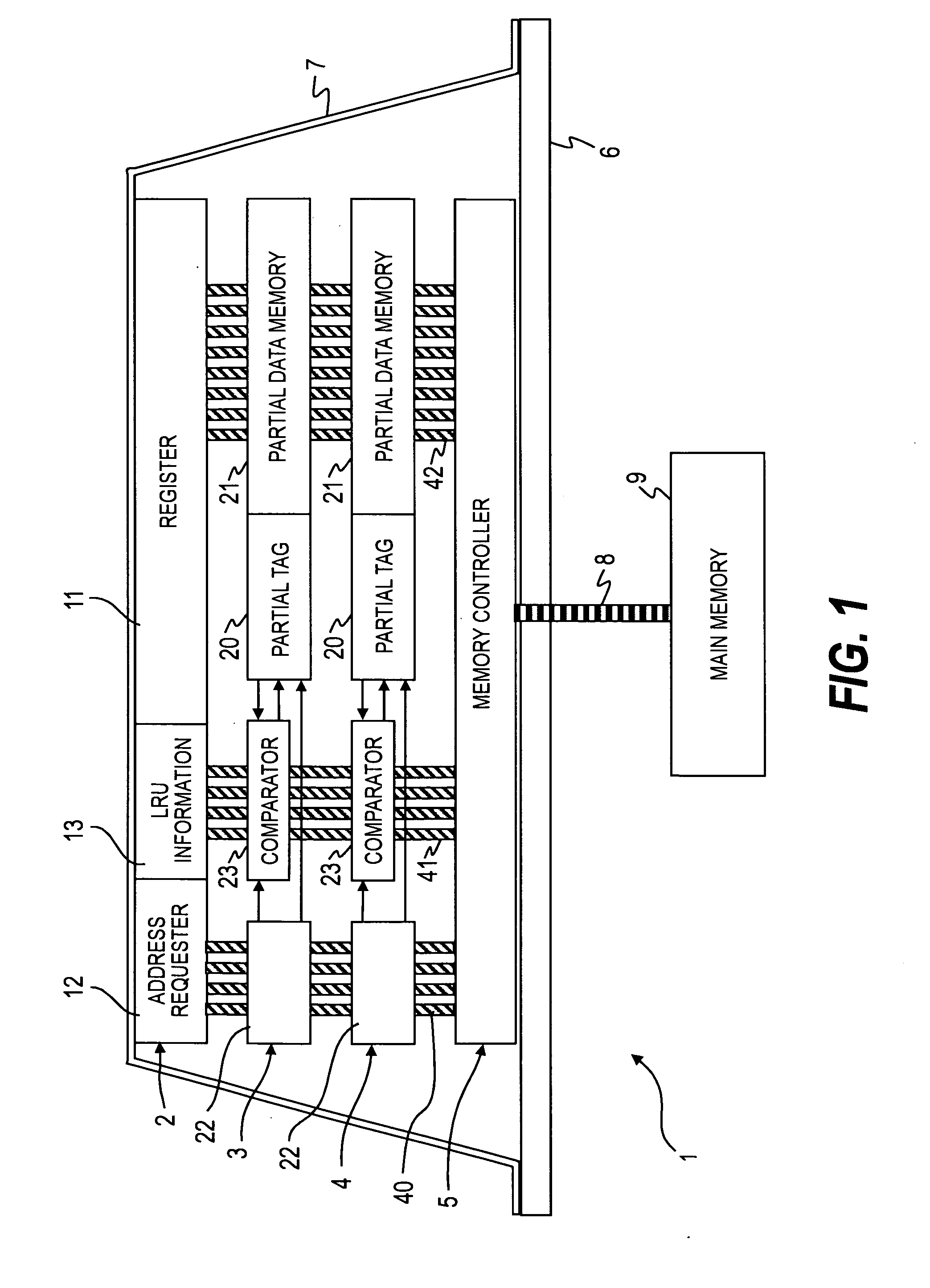 Processor having a cache memory which is comprised of a plurality of large scale integration