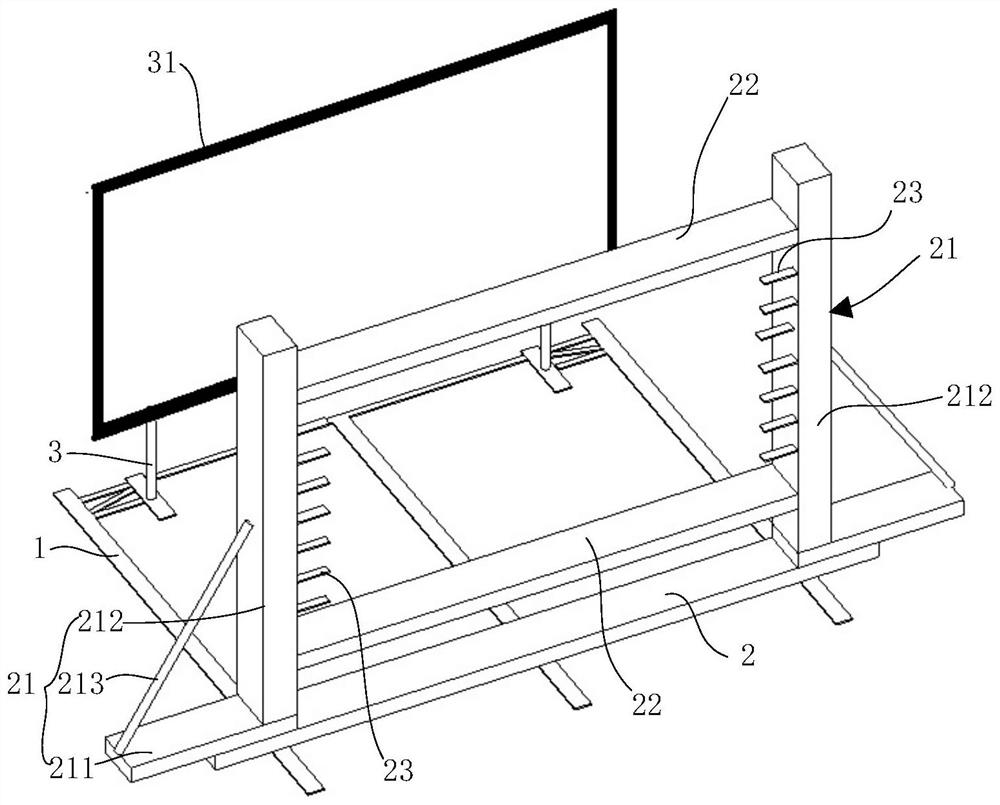 Prefabricating device for embedded steel bar structure of stand column bearing platform and construction method of prefabricating device