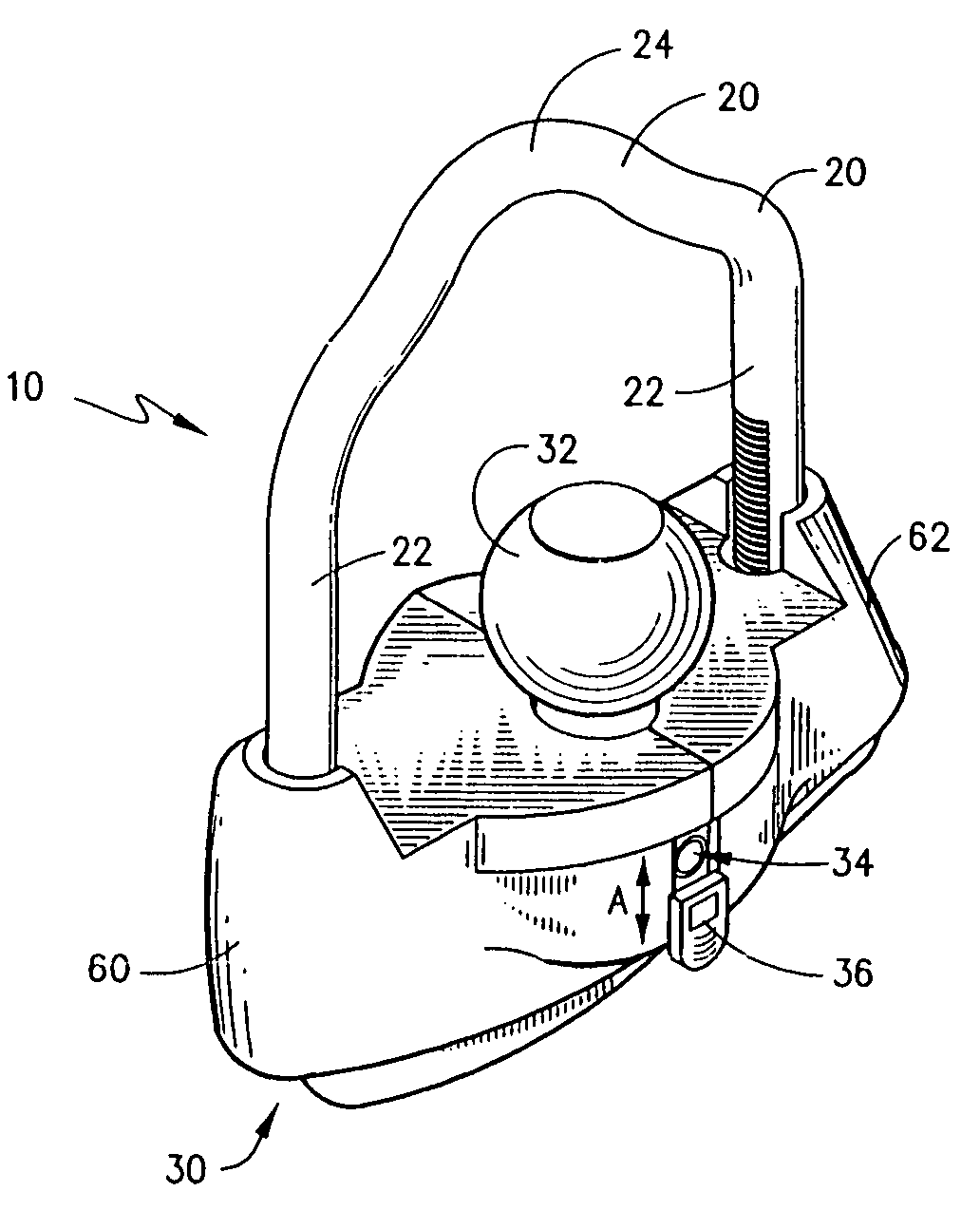 Locking device for trailer hitches and method therefor