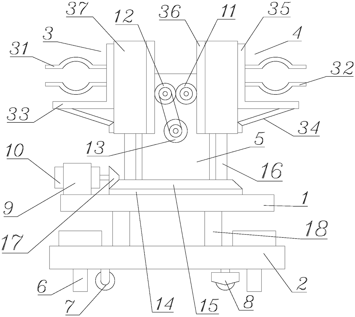 Fast height adjustment support for underground cable in mineral development