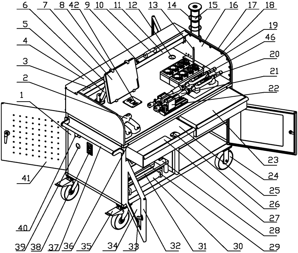 Intelligent assembly and maintenance work vehicle for high-speed EMU