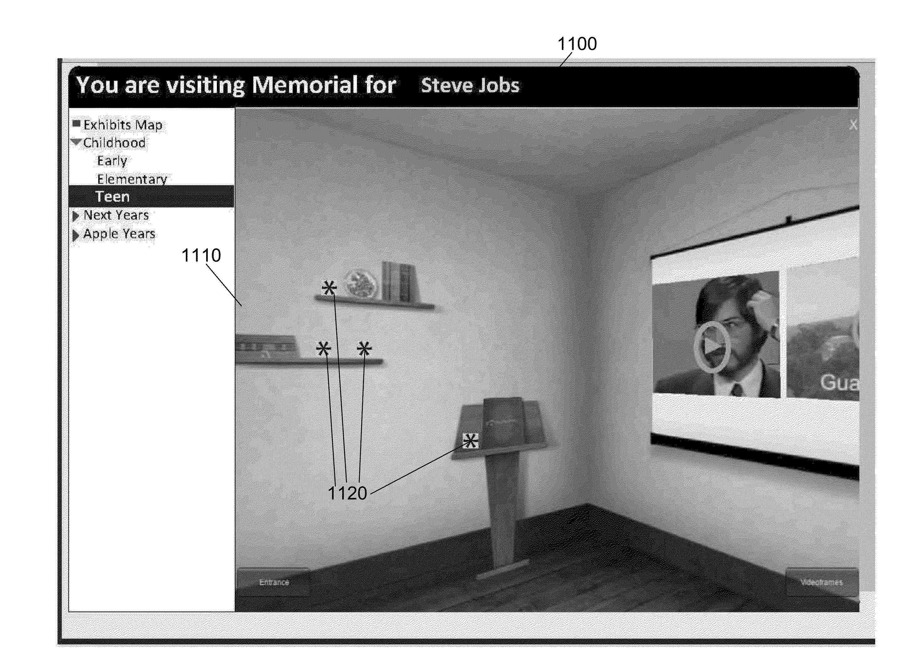 System and method for generating a virtual tour within a virtual environment