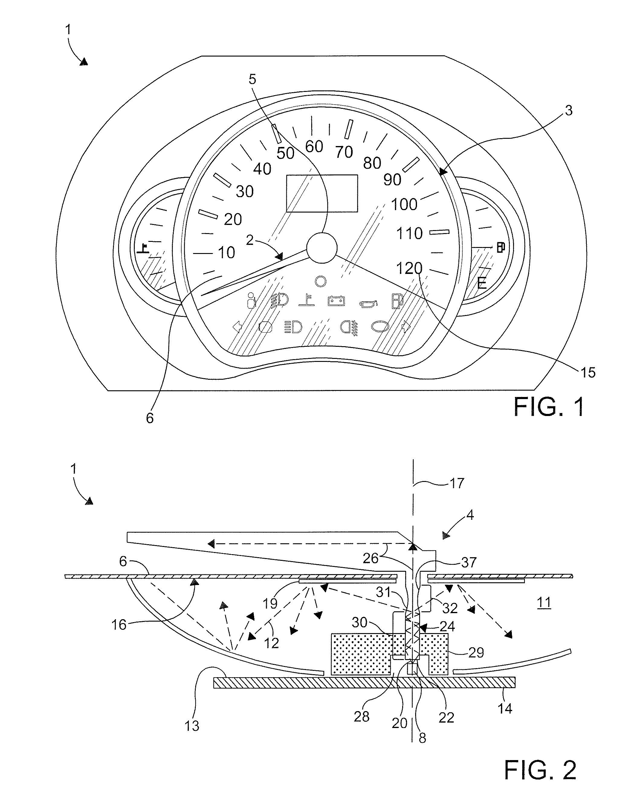 Pointer gauge illumination