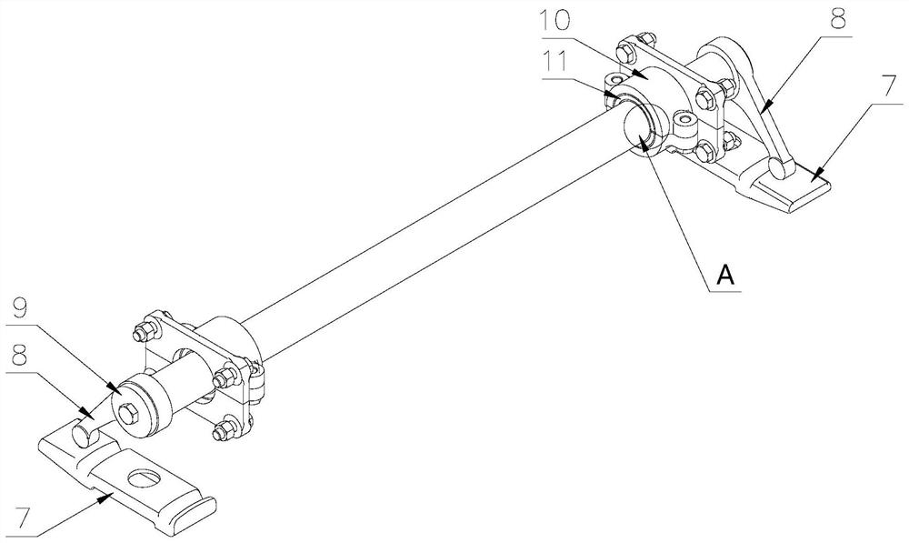 Auxiliary spring device adopting torsion bar as elastic element