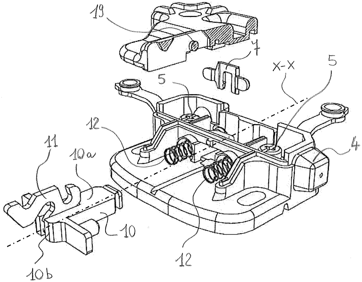 Electric safety contact actuated by a removable actuation key