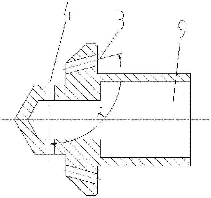 Internal mixing type bubble atomization oil gun