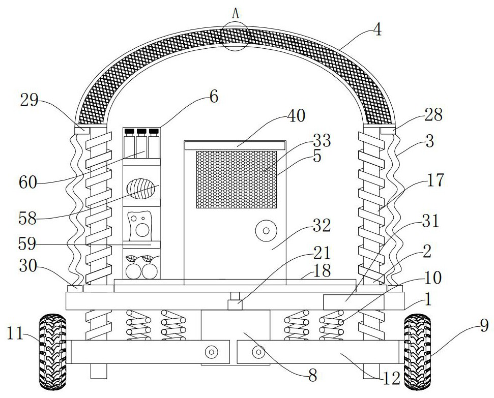 Lightweight local follow-up safety lifesaving protection device for mining ores in mountain