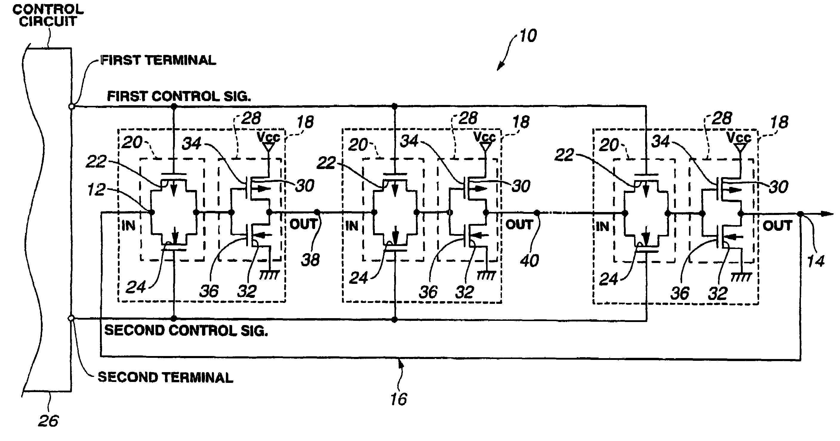 Test method and apparatus for verifying fabrication of transistors in an integrated circuit