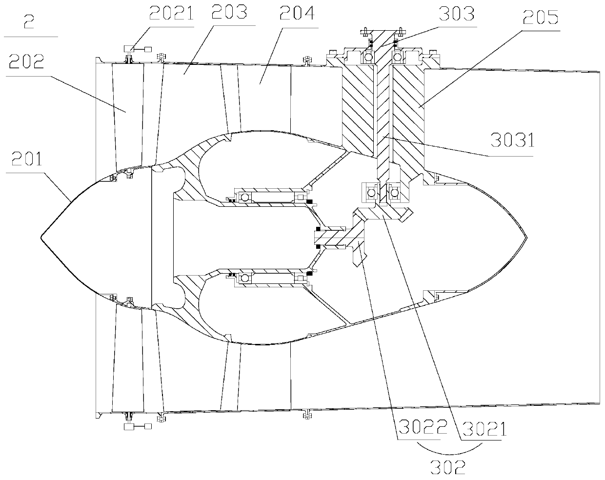 External parallel fan turbine engine and application thereof in field of flying wing aircrafts