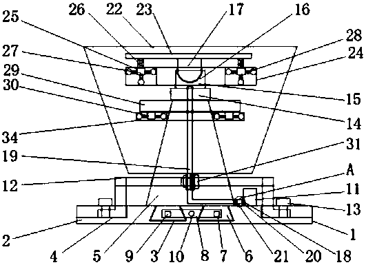 Revolving member static balancing device of hydroelectric generating set