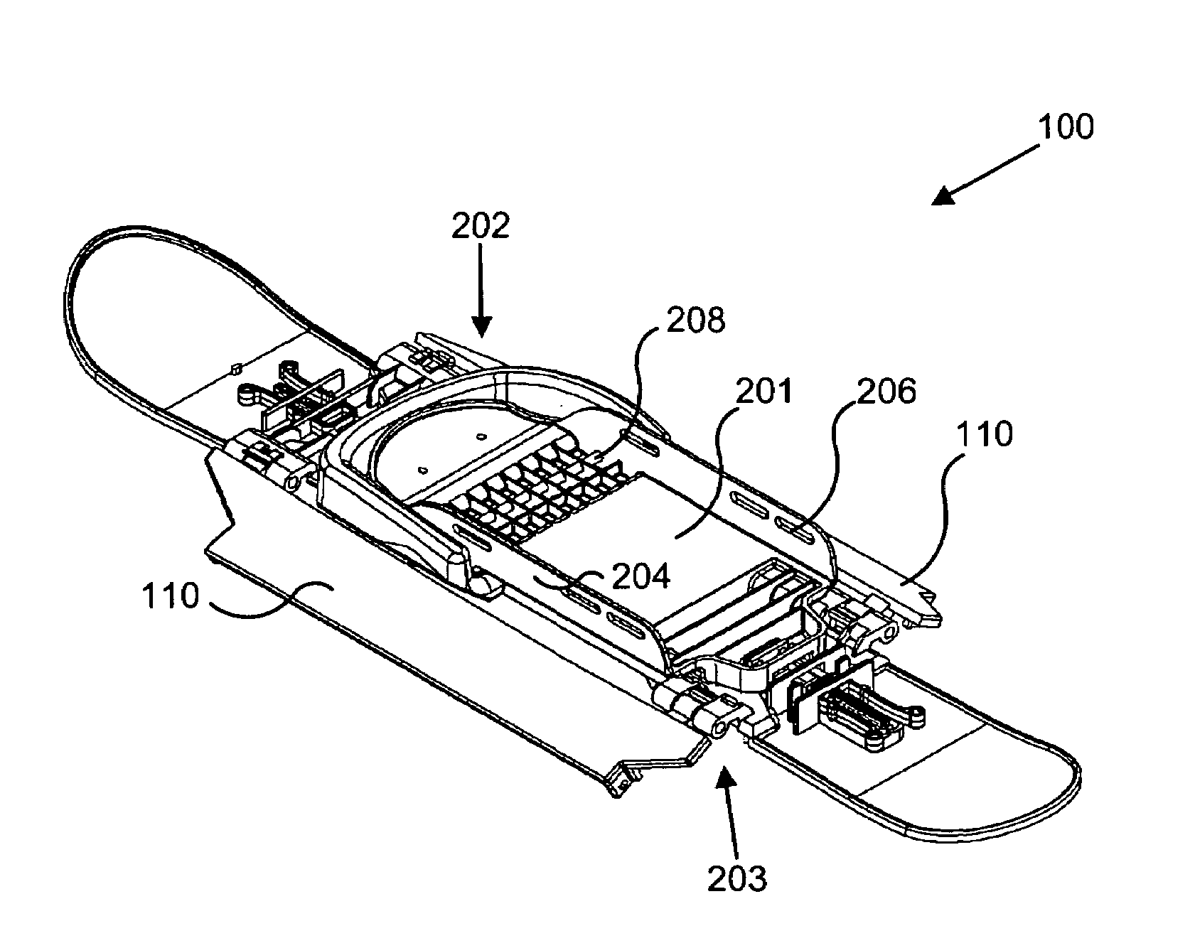 Configurable snowshoe and ski device