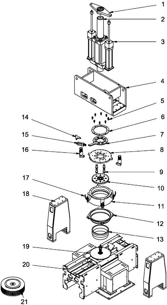 Jacking type tire inflation machine