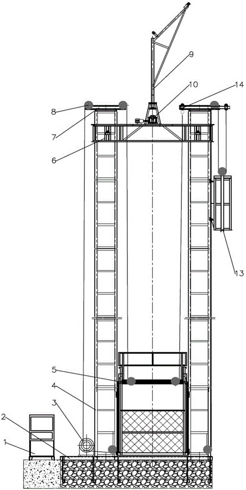 Rapid material hoister used for large-scale construction