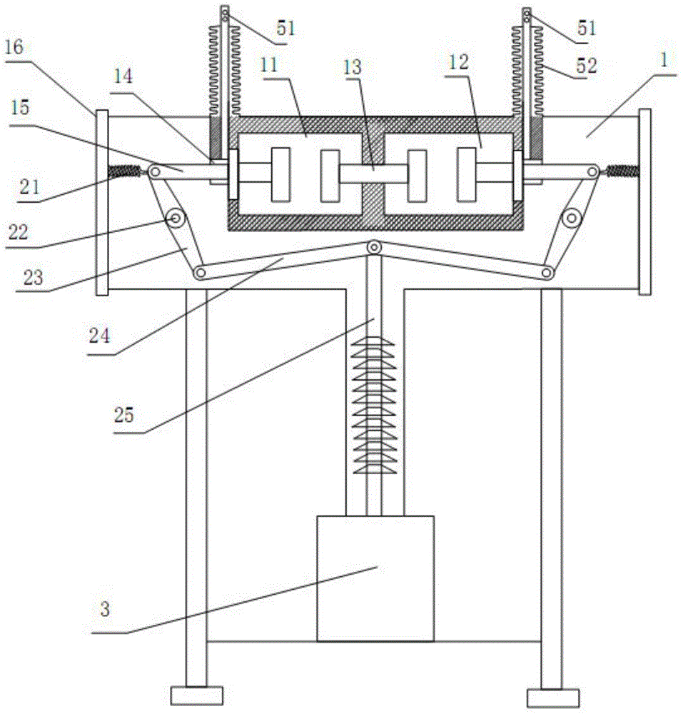 A circuit breaker with arc extinguishing chamber series structure