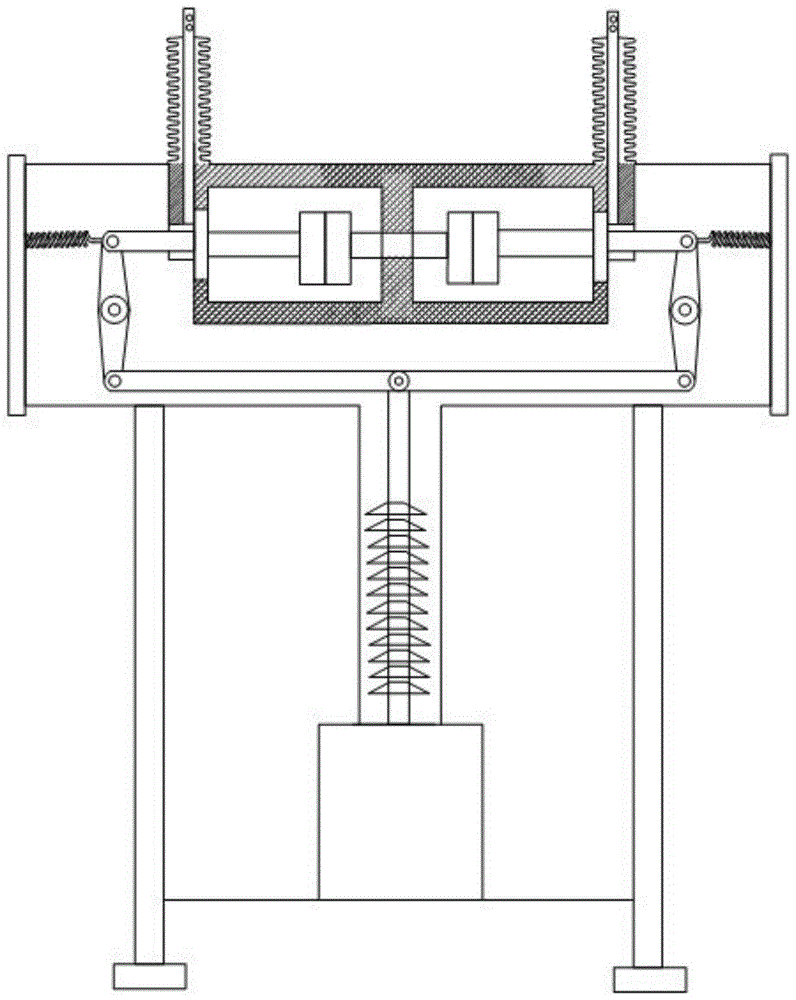 A circuit breaker with arc extinguishing chamber series structure