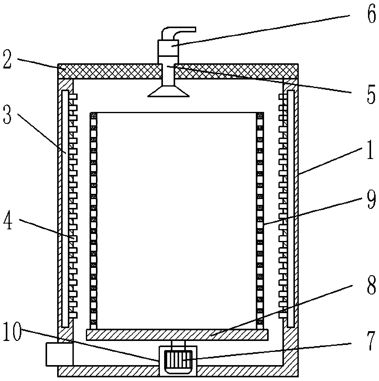 Rapid drug moistening, softening and sterilizing device for processing traditional Chinese medicine decoction pieces