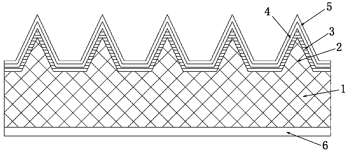 Graphene-PDMS flexible substrate electrocardiogram dry electrode based on tip array structure and preparation method thereof