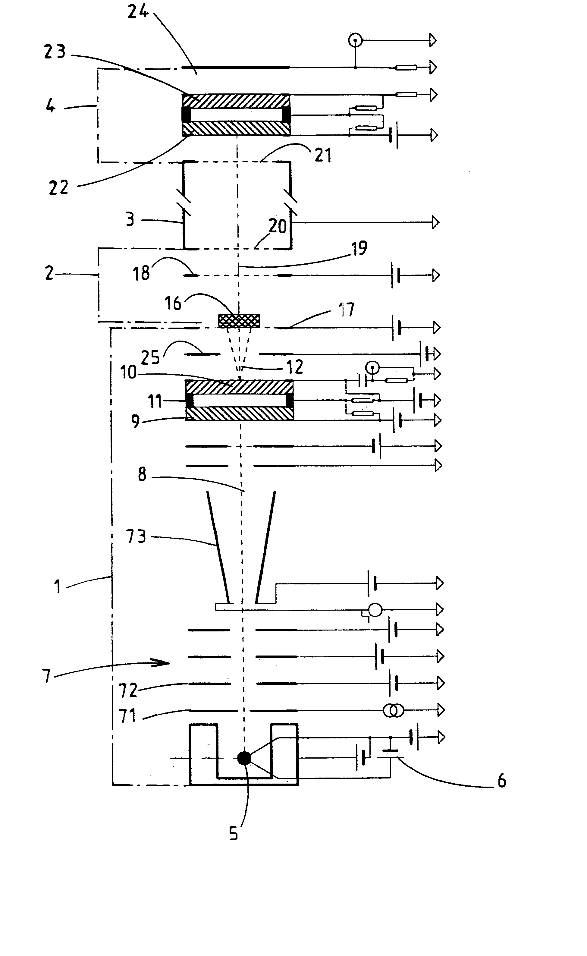 Ion source for time-of-flight mass spectrometers for analyzing gas samples