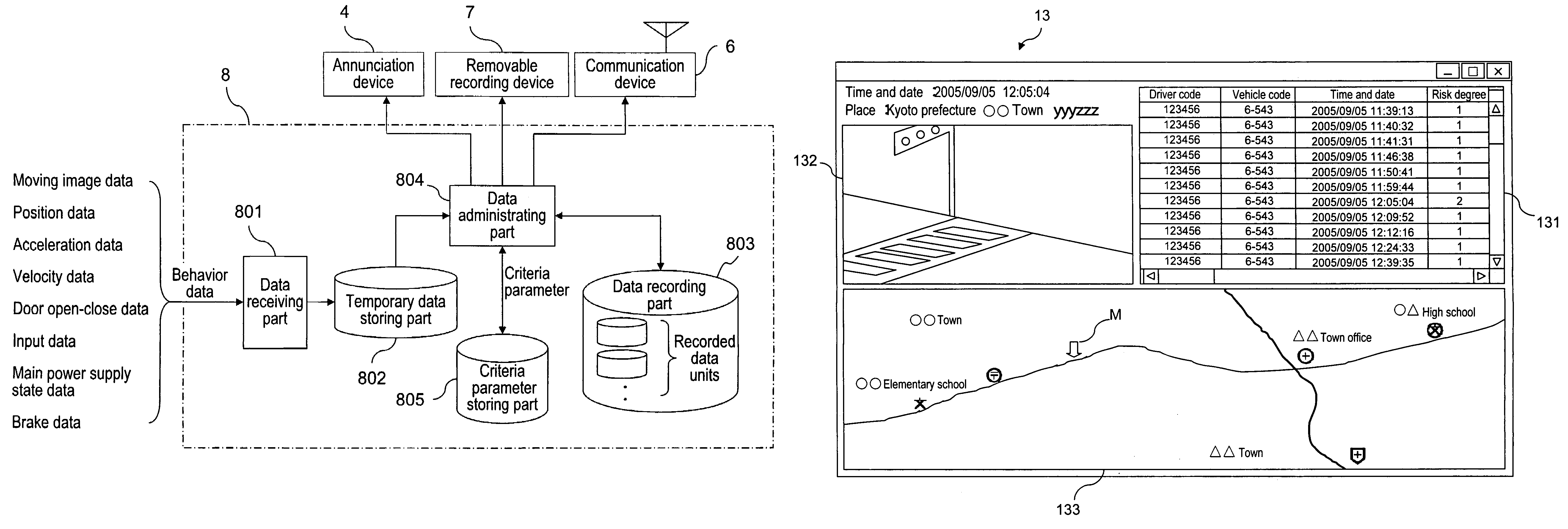 Vehicle behavior analysis system