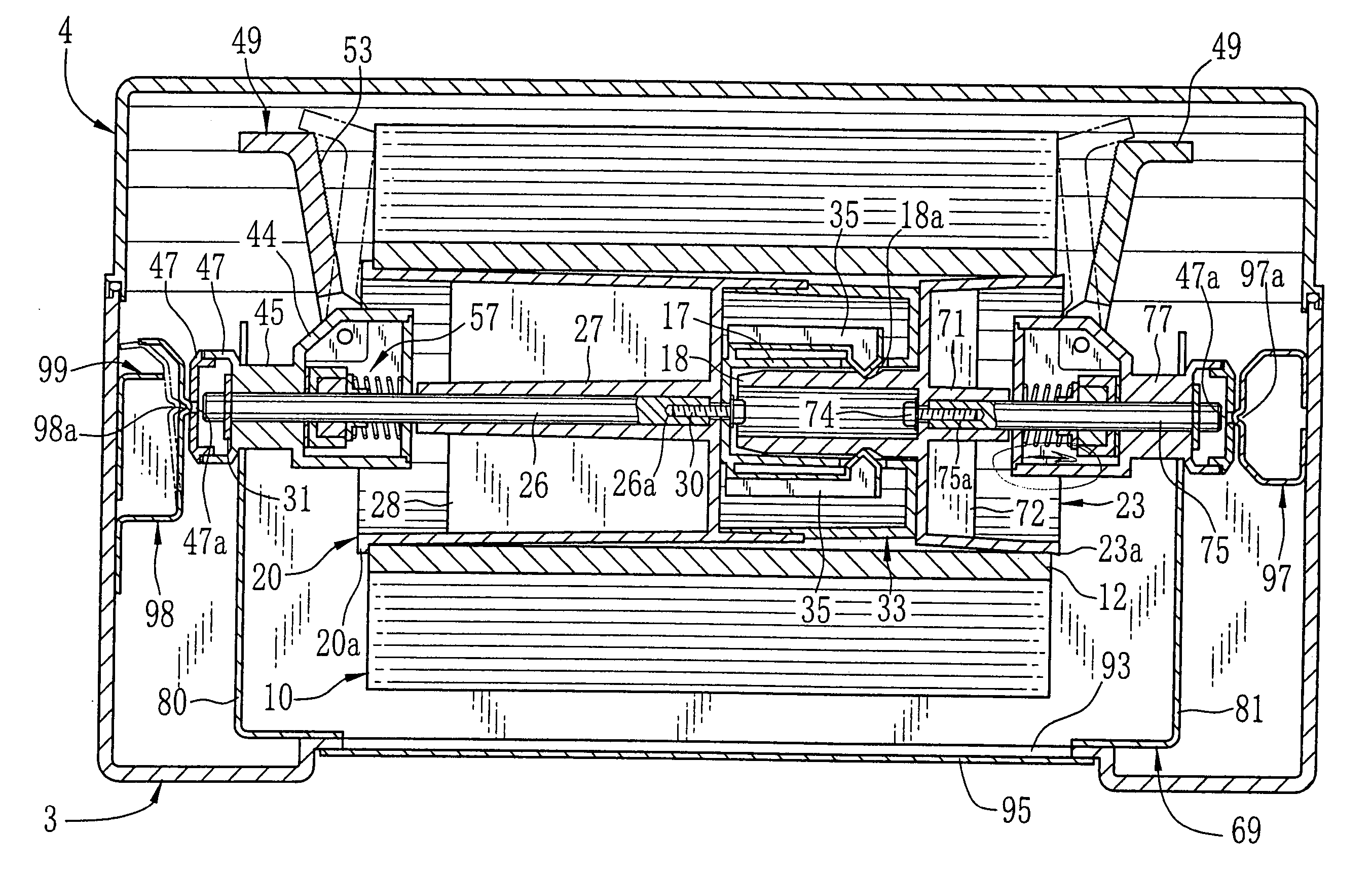 Roll holder device for supporting recording material roll and supply magazine with the same