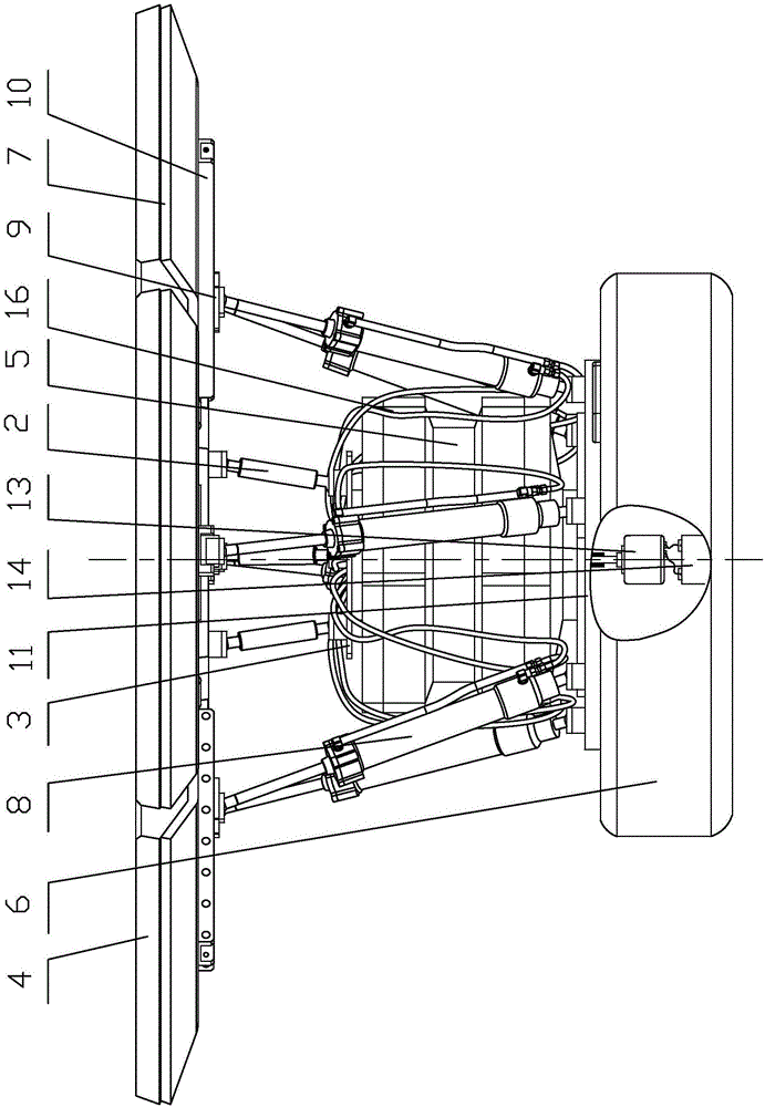 Sunken type water wave power generation device based on stewart platform principle