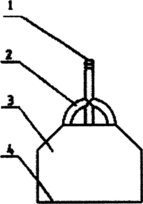 Nozzle specially used for preparing transparent conductive film by using ultrasonic quick precipitation method