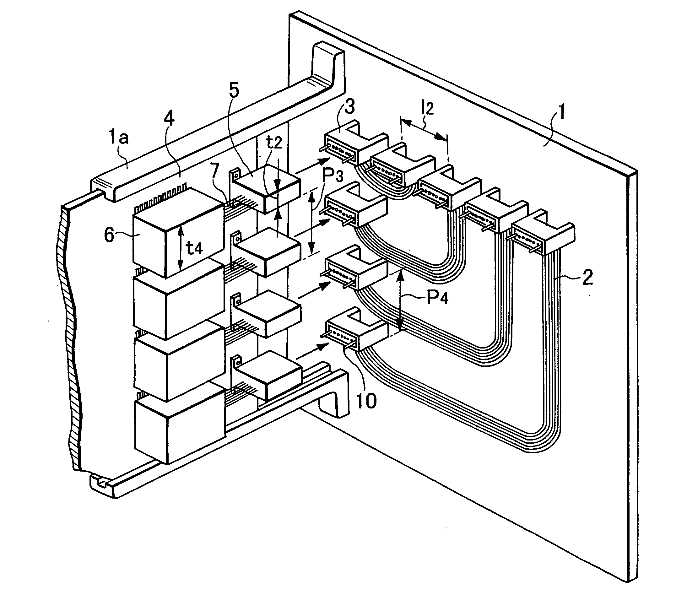 Optical connection structure between optical backplane and circuit substrate