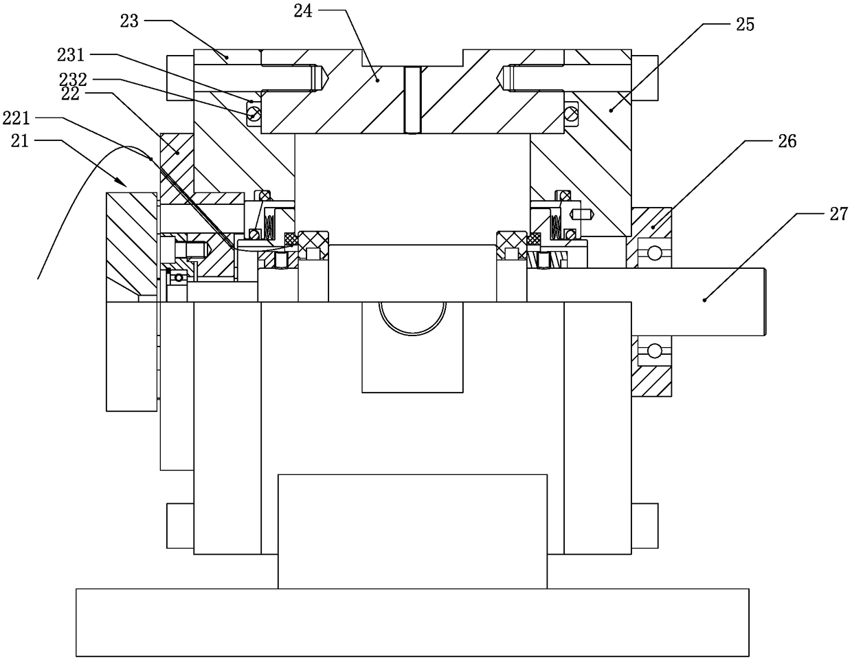 Mechanical seal testing device for aviation pump