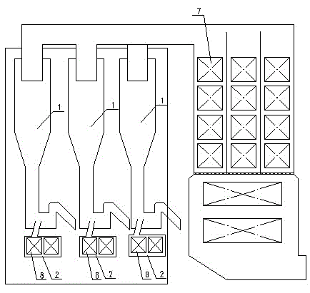 A high bed temperature circulating fluidized bed boiler with steam parameters of 700°C and above