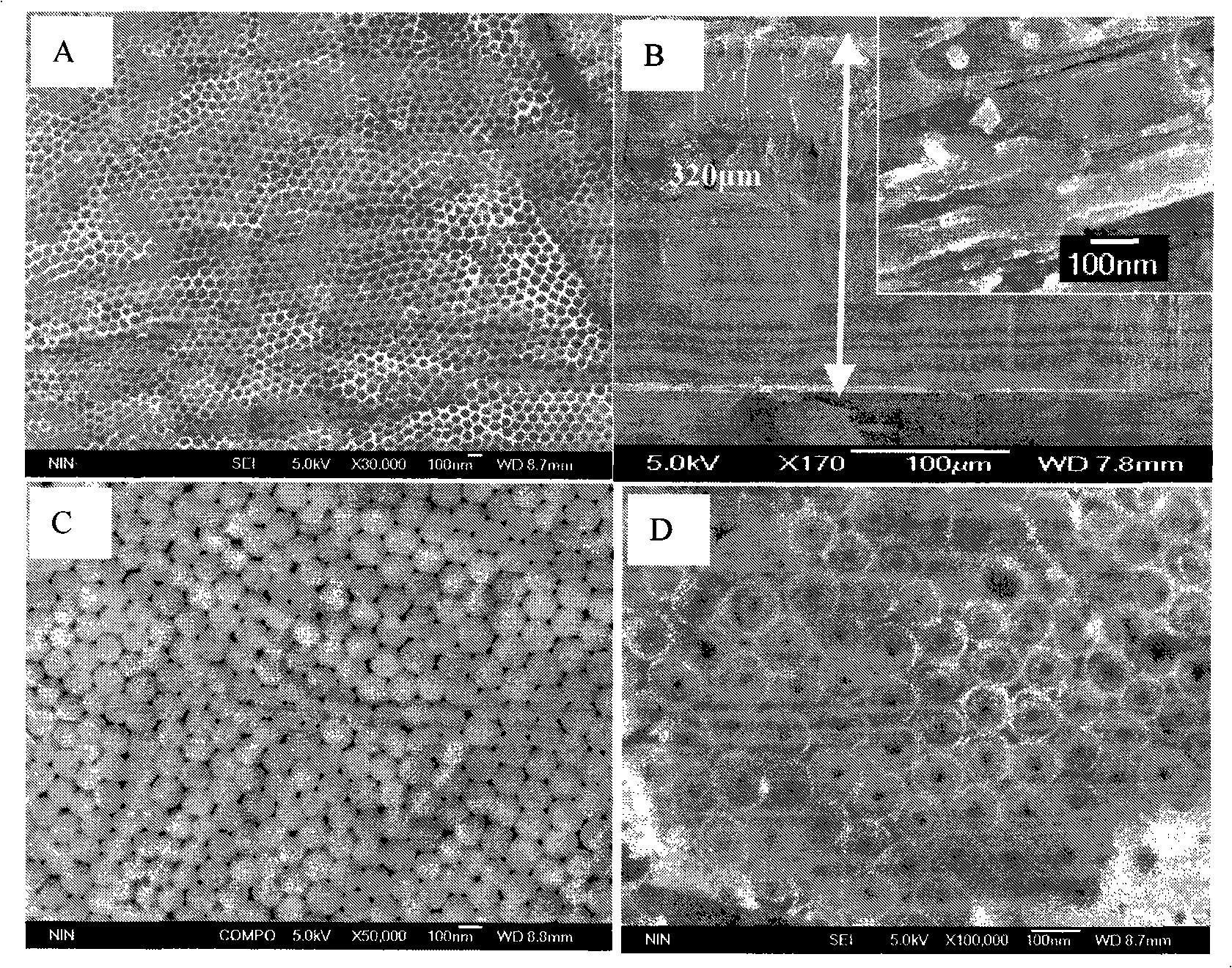 Coaxial double-pipe titanium dioxide nano-pipe array thin film and preparation method thereof