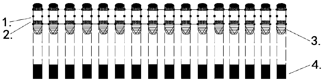 A semi-submersible wave dissipation device and wave dissipation method