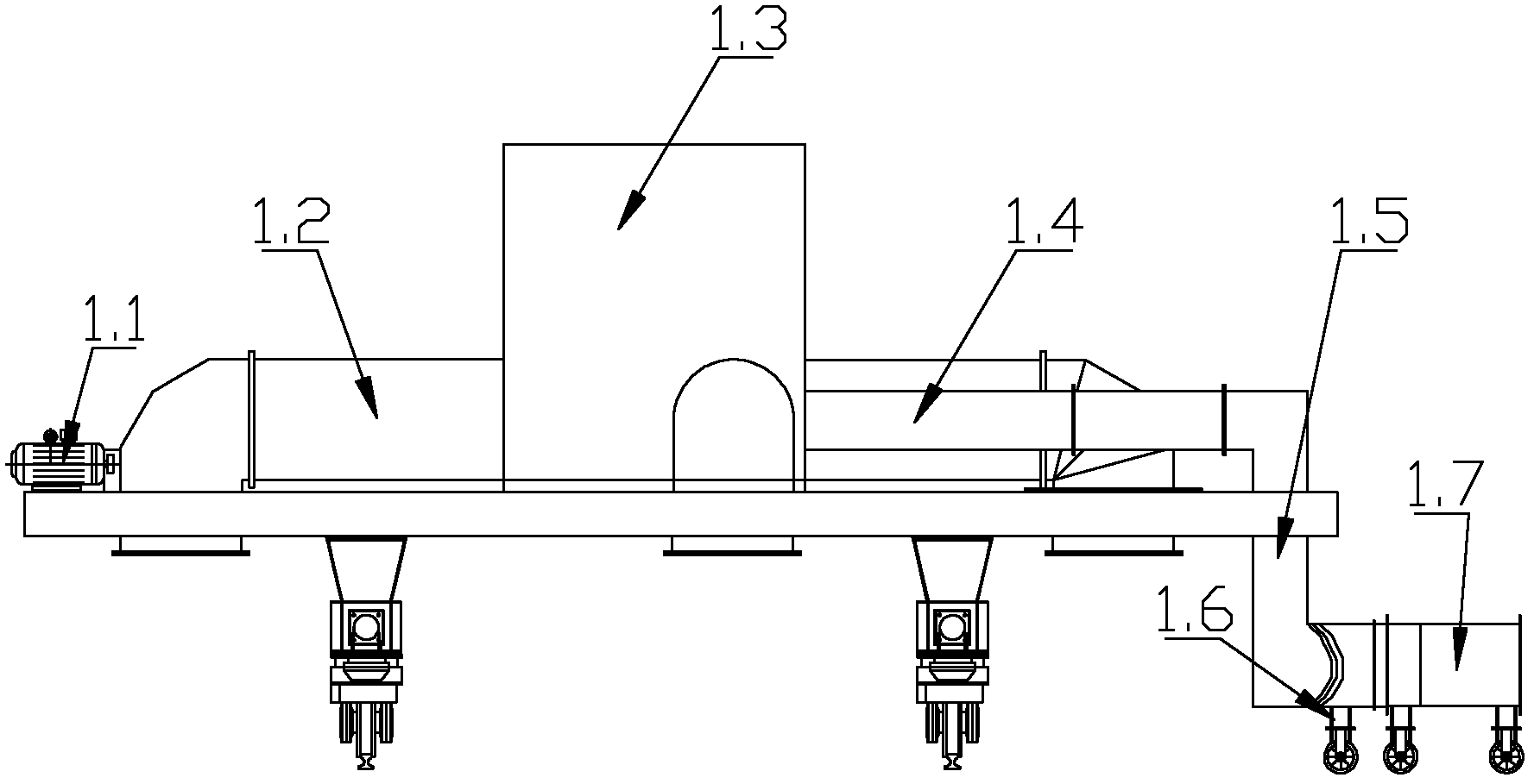 Dust removal system on coke oven machine side