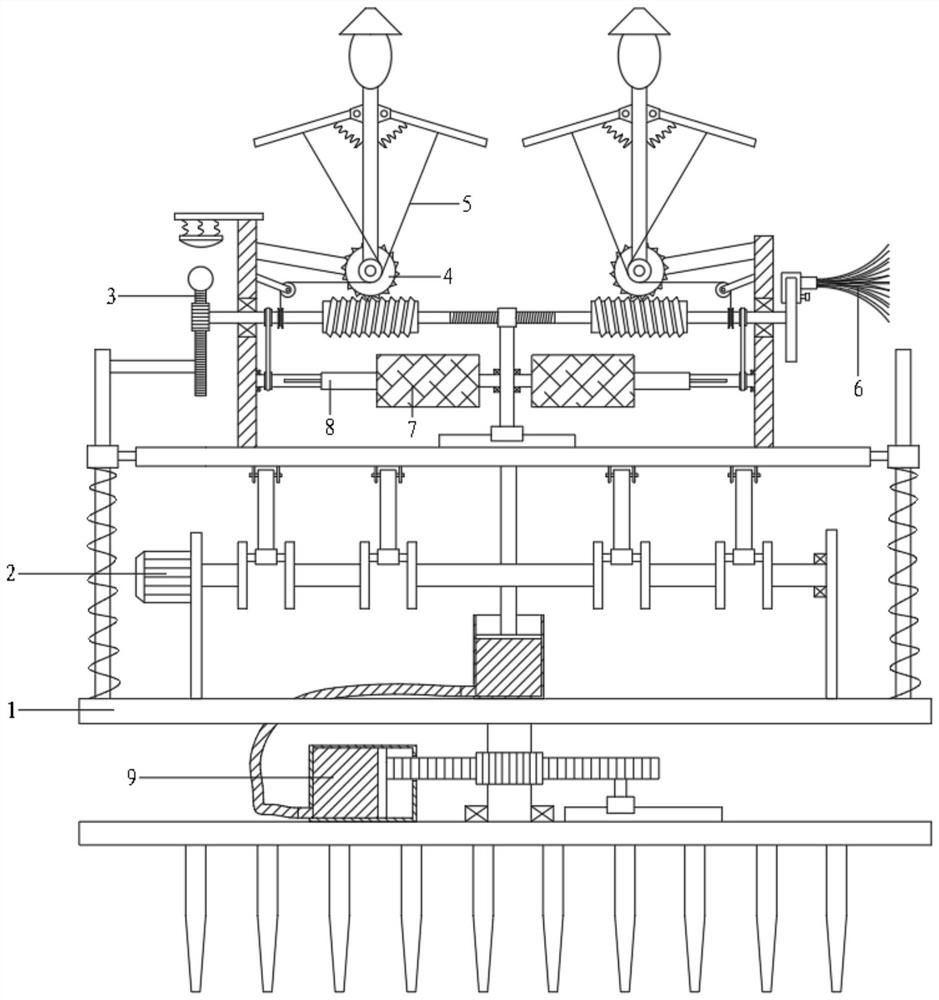 Integrated-type bird repelling system for agricultural planting