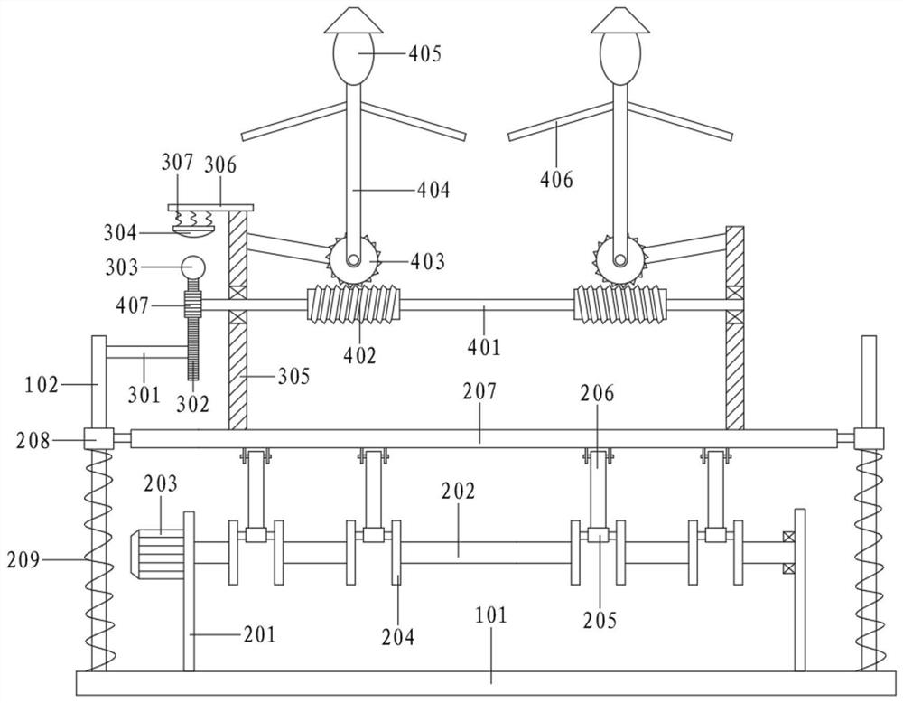 Integrated-type bird repelling system for agricultural planting