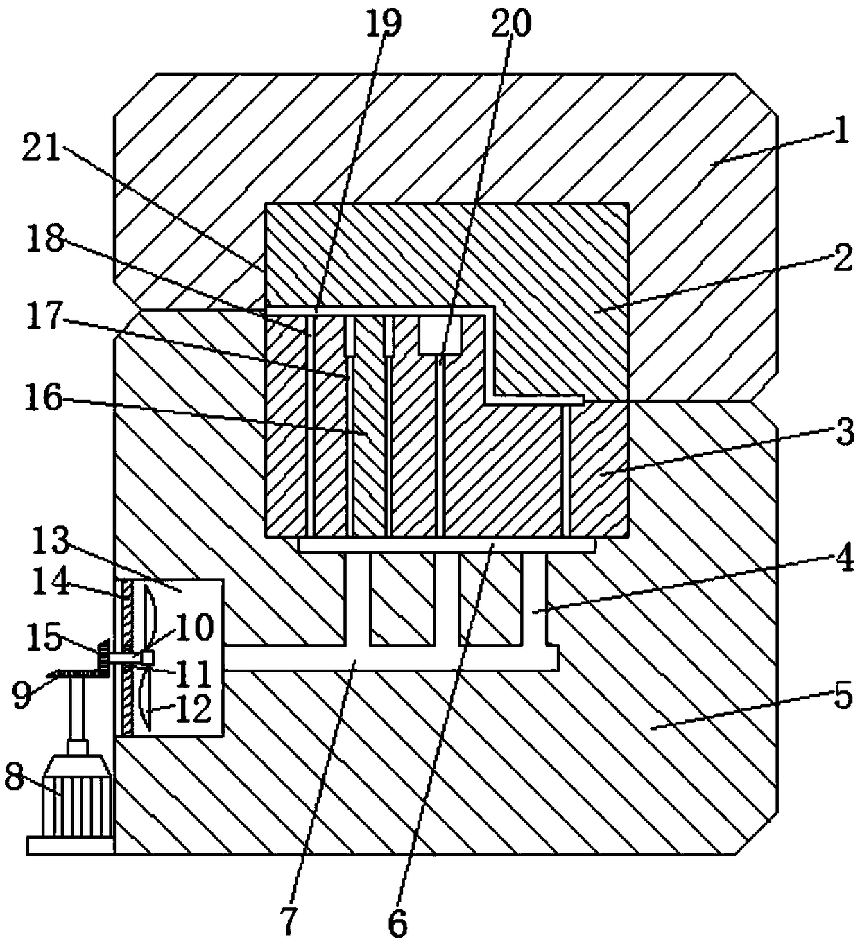 Exhaust auxiliary device for plastic mould